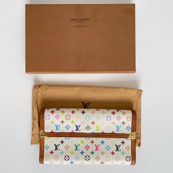 SOLD LOUIS VUITTON Porte Tresor International Monogram Multicolore Canvas Wallet - Picture 1 of 8